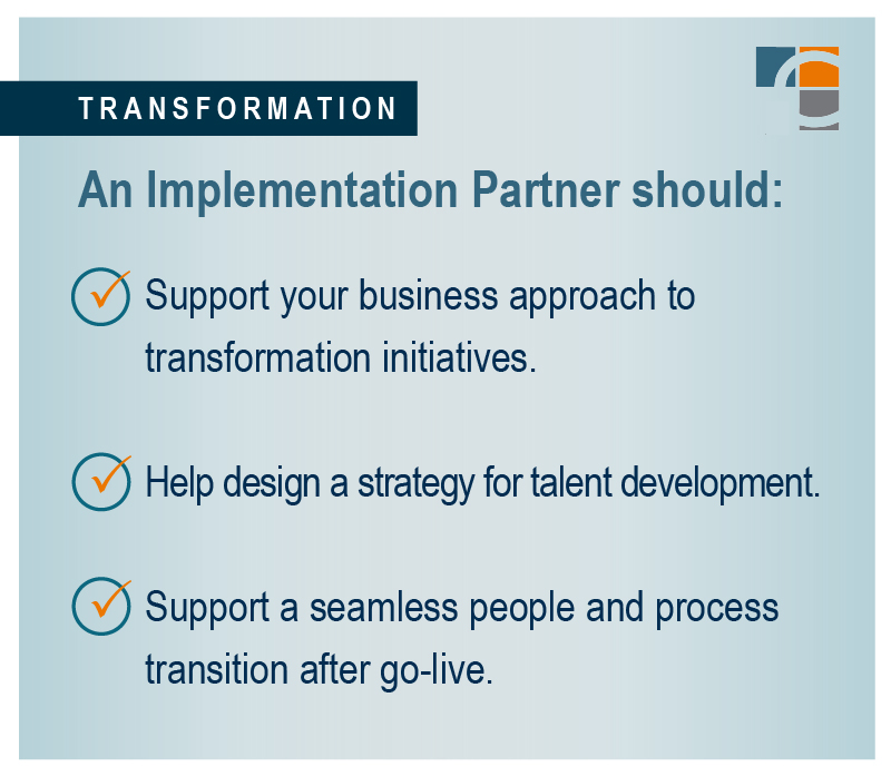 implementation partner for business transformation
